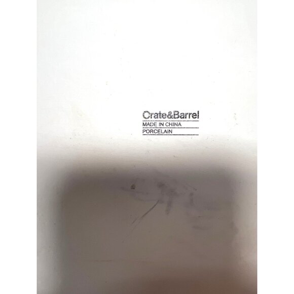 Crate & Barrel Porcelain Holiday Plate With Elf Design 12"x12" Christmas Decor - Picture 5 of 5